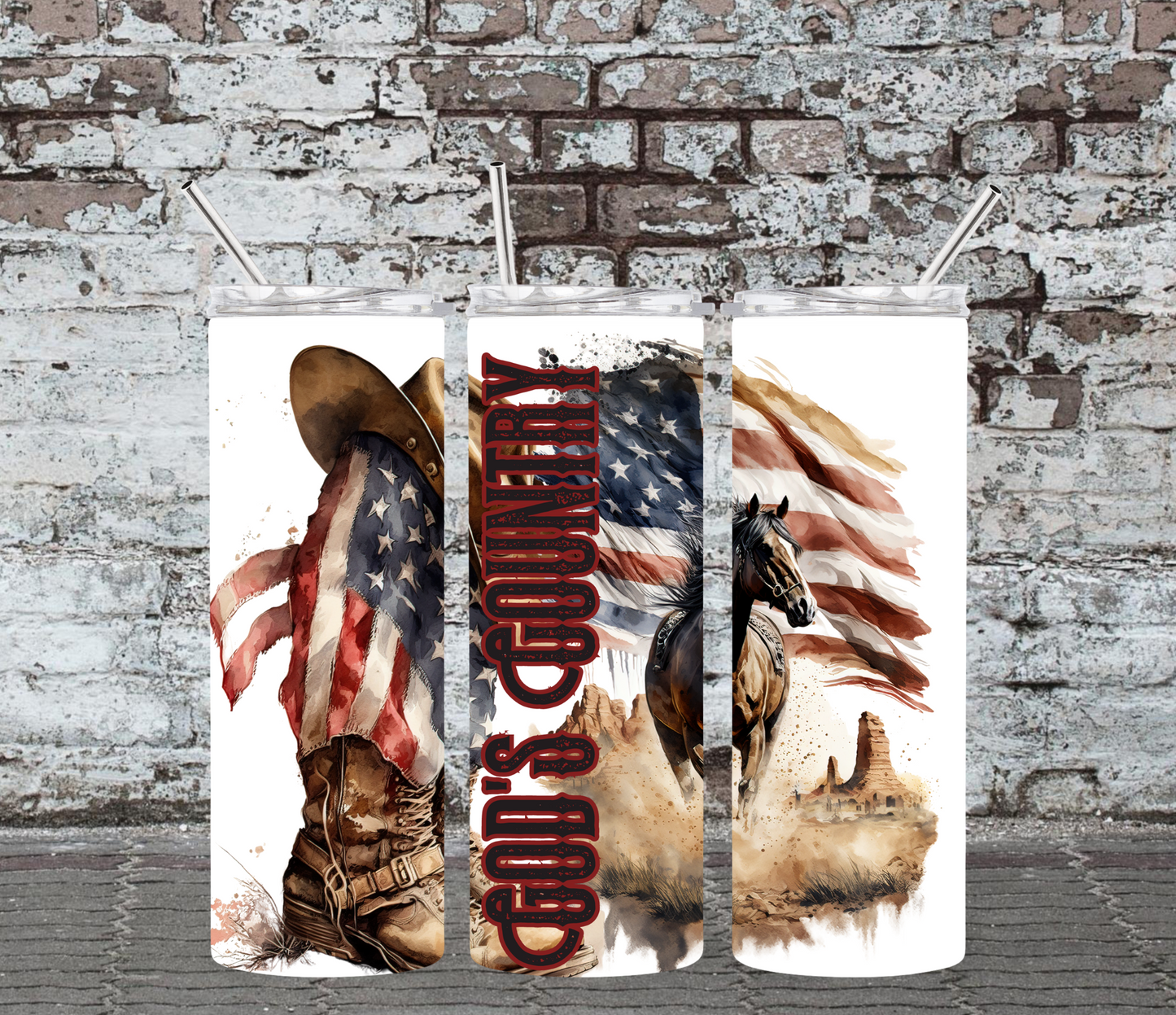 20OZ SKINNY TUMBLER - GOD'S COUNTRY