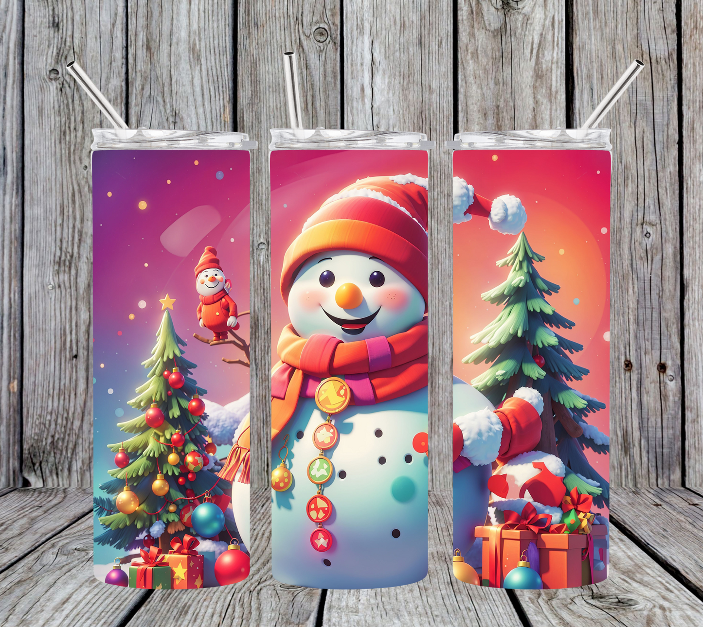 30OZ SKINNY TUMBLER - CHRISTMAS SNOWMAN