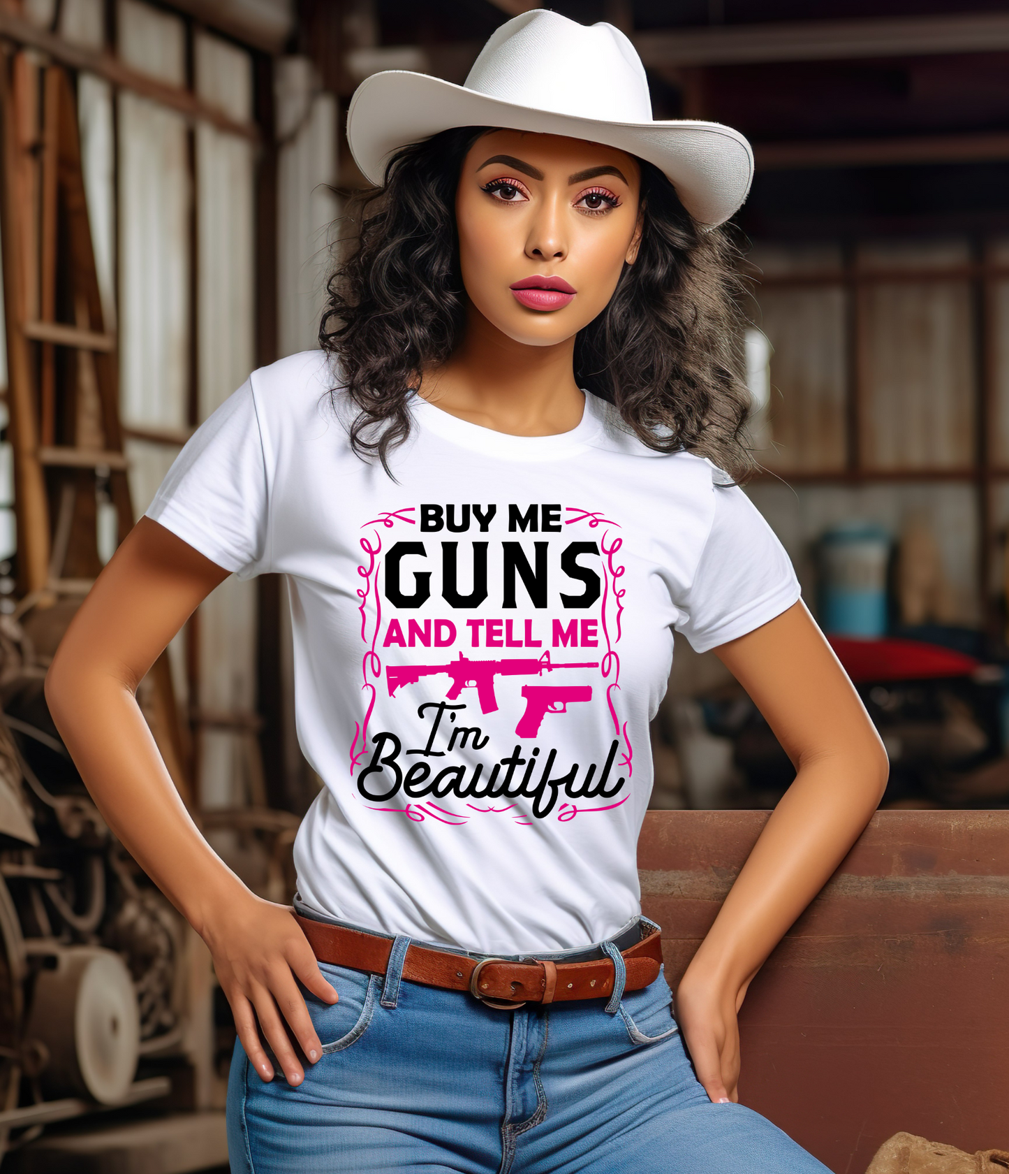BUY ME GUNS AND TELL ME I'M BEAUTIFUL - T-SHIRT
