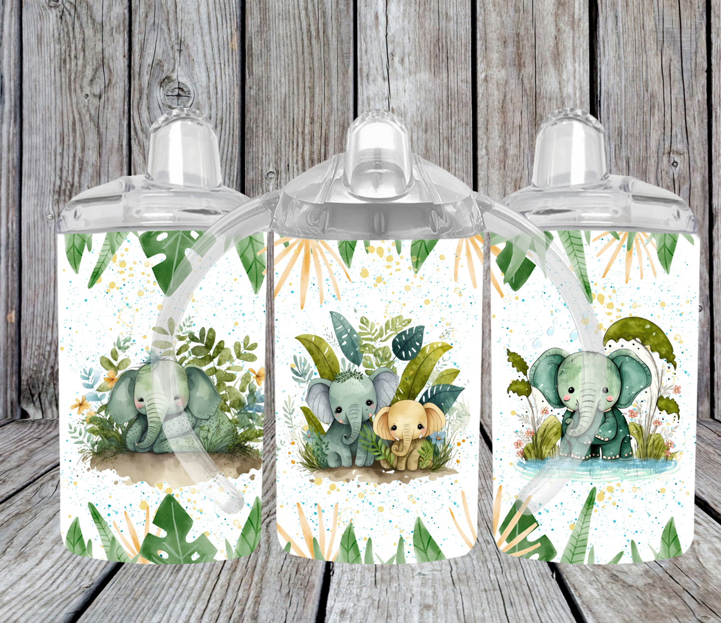 12OZ SIPPY CUP -BABY ELEPHANTS