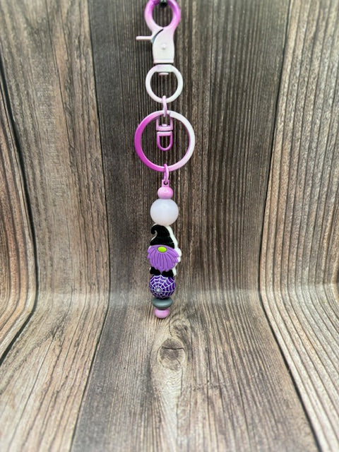 GLOW IN THE DARK PURPLE GNOME- BAR KEYCHAIN