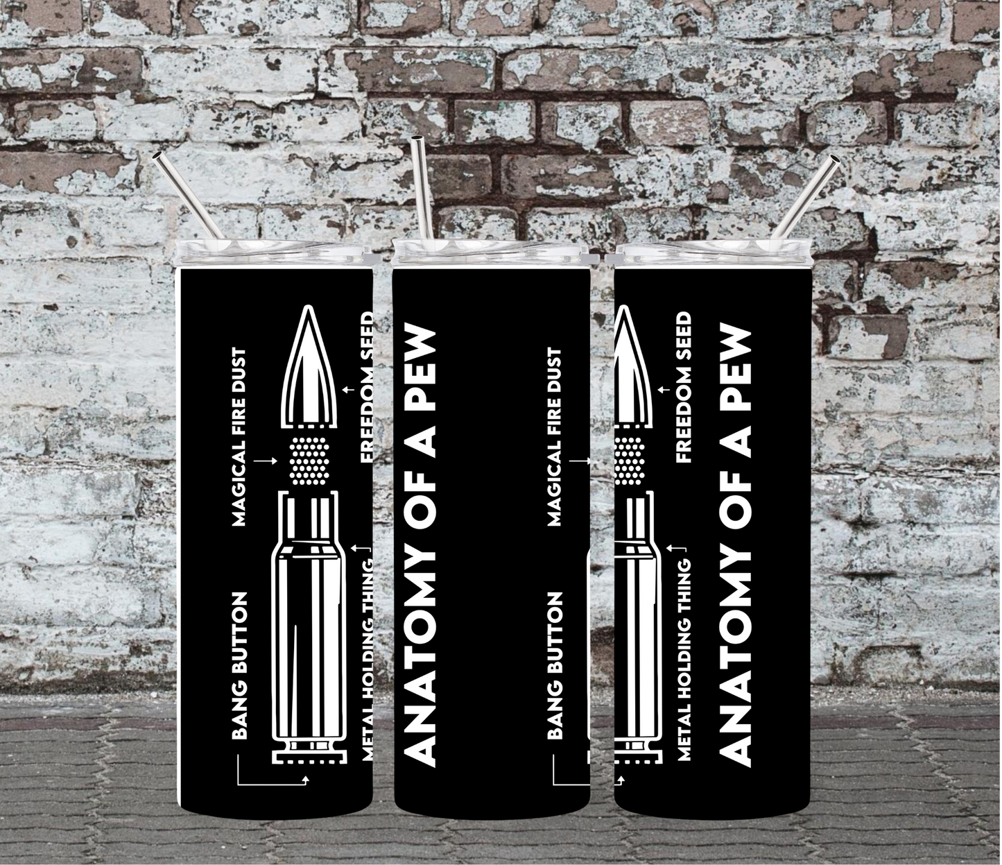 ANATOMY OF A PEW - 20OZ SKINNY TUMBLER