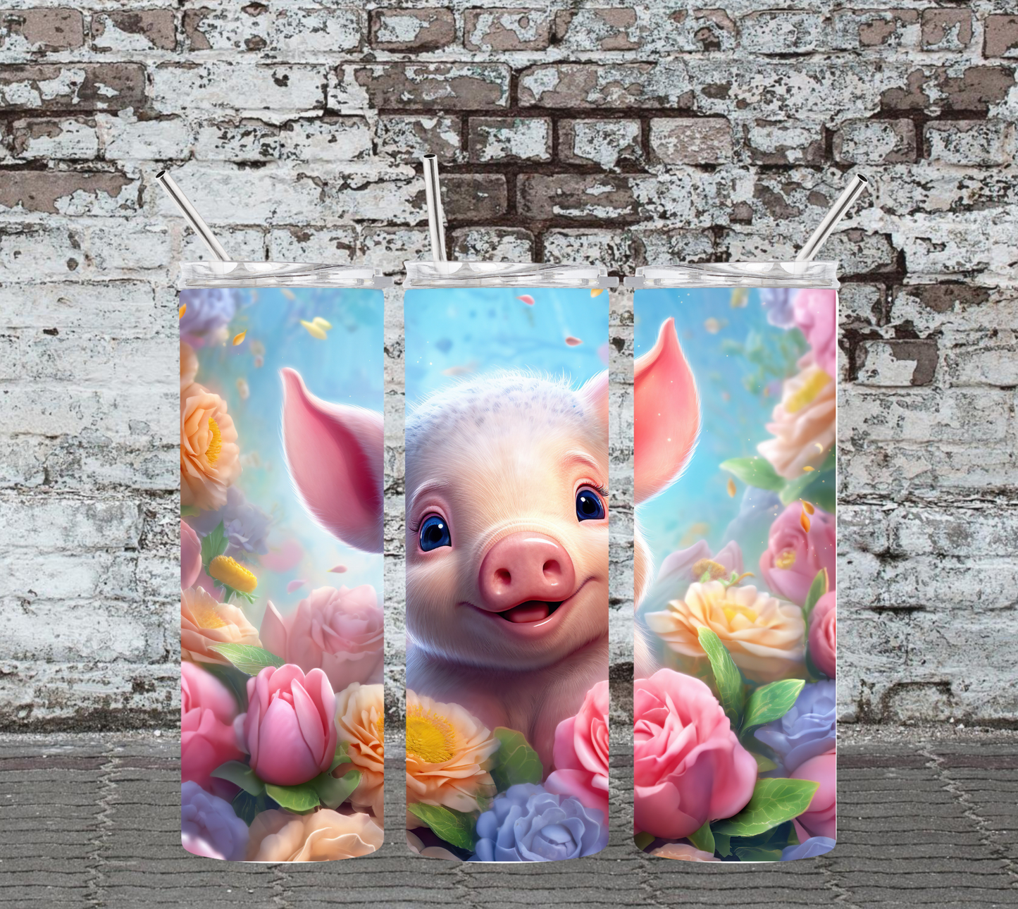 20OZ SKINNY TUMBLER - PIG