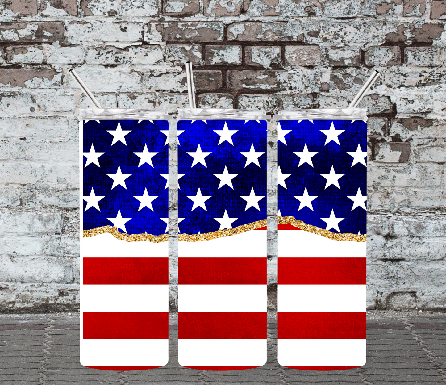 20OZ SKINNY TUMBLER - AMERICAN FLAG