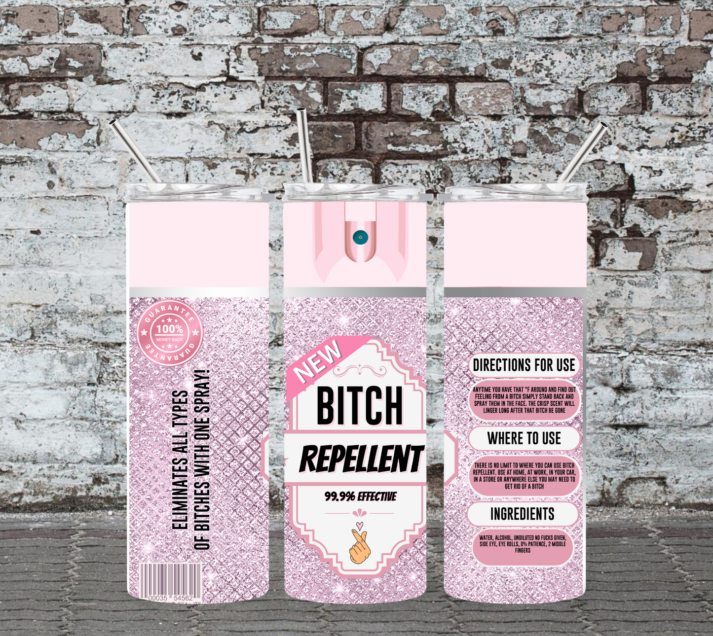 20OZ SKINNY TUMBLER - BITCH REPELLENT