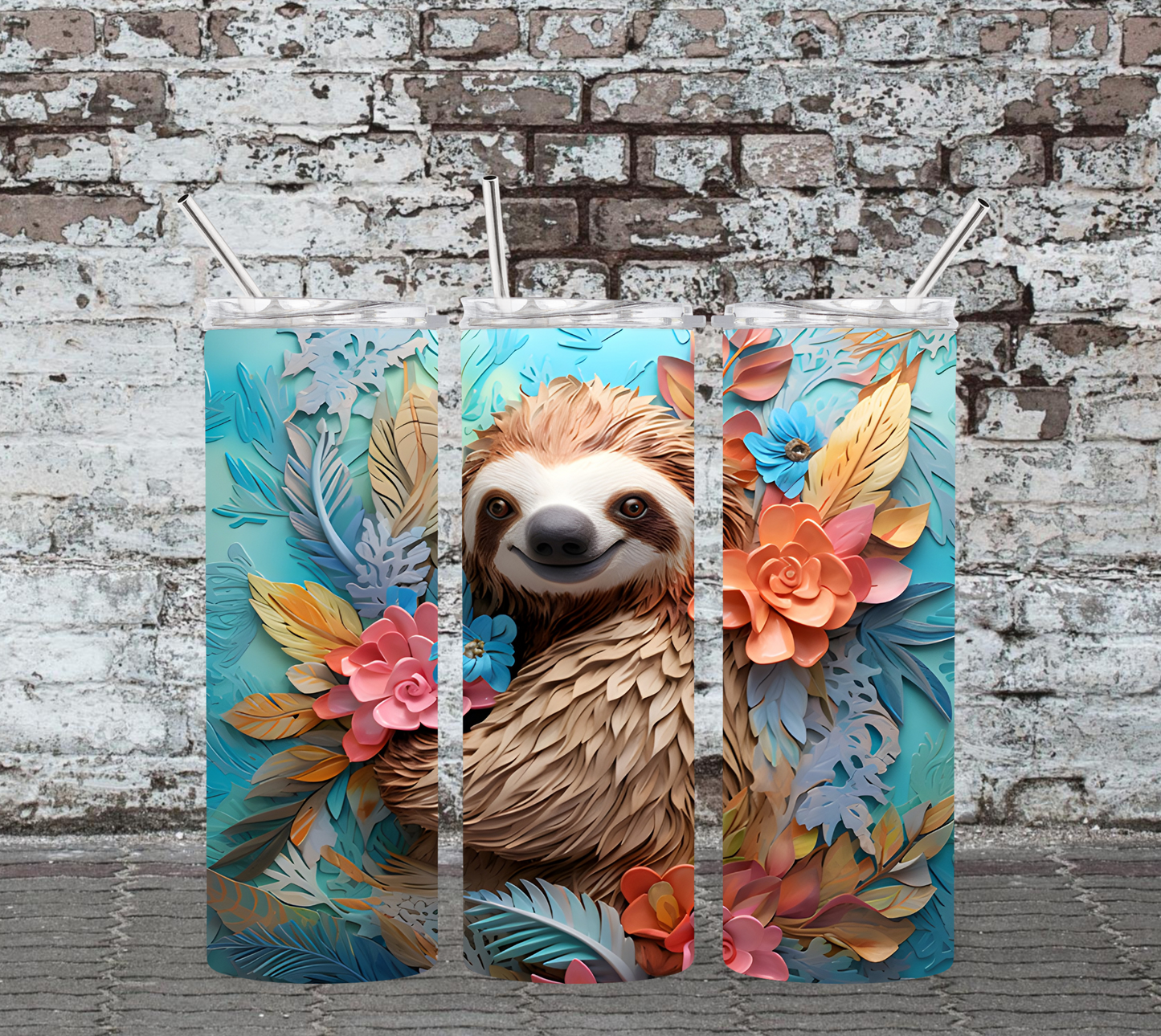 20OZ SKINNY TUMBLER - SLOTH