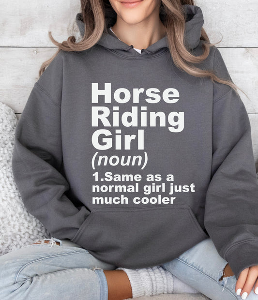 PULL OVER HOODIE - HORSE RIDING GIRL