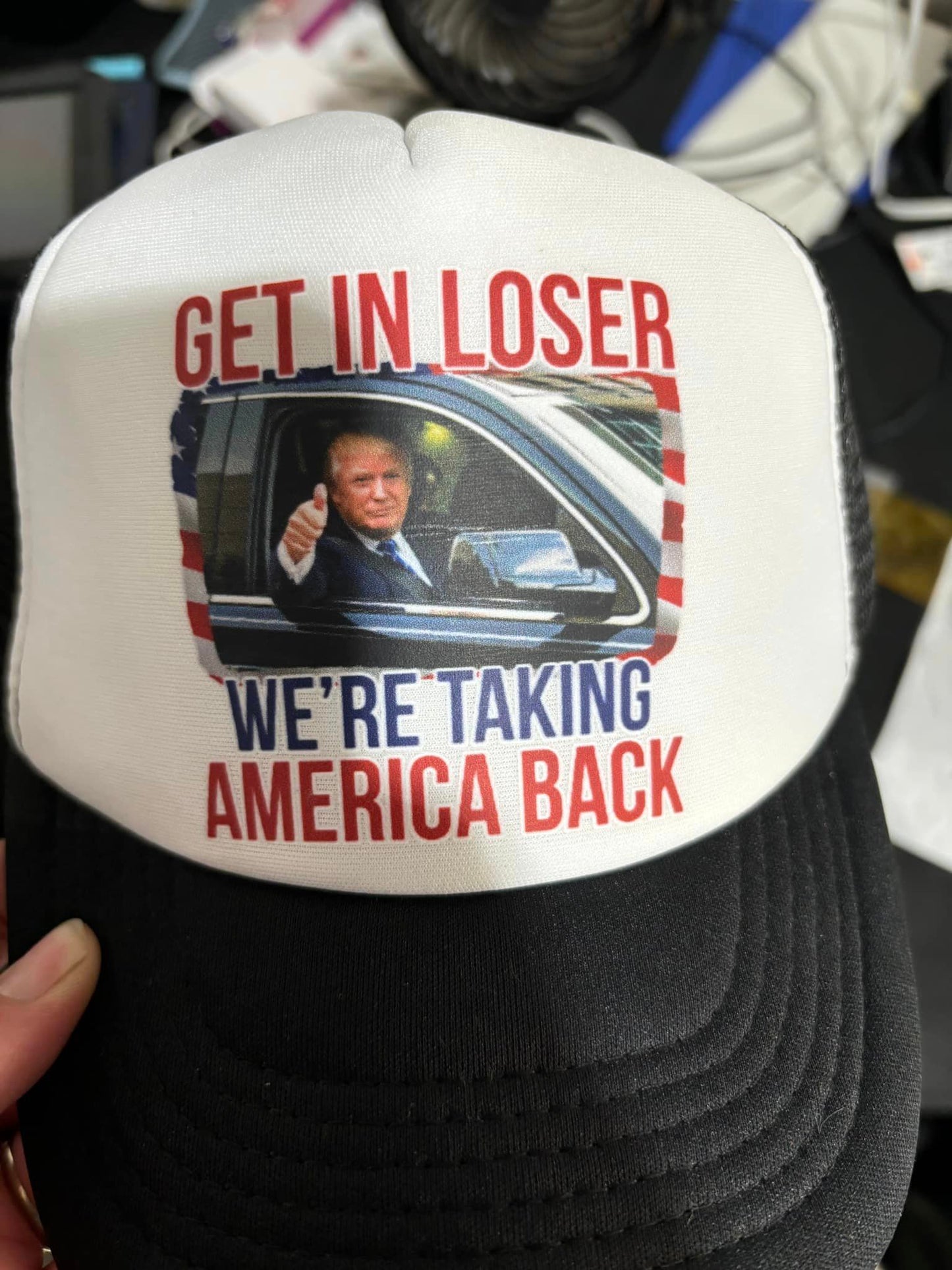 TRUMP GET IN LOSER - TRUCKER HAT