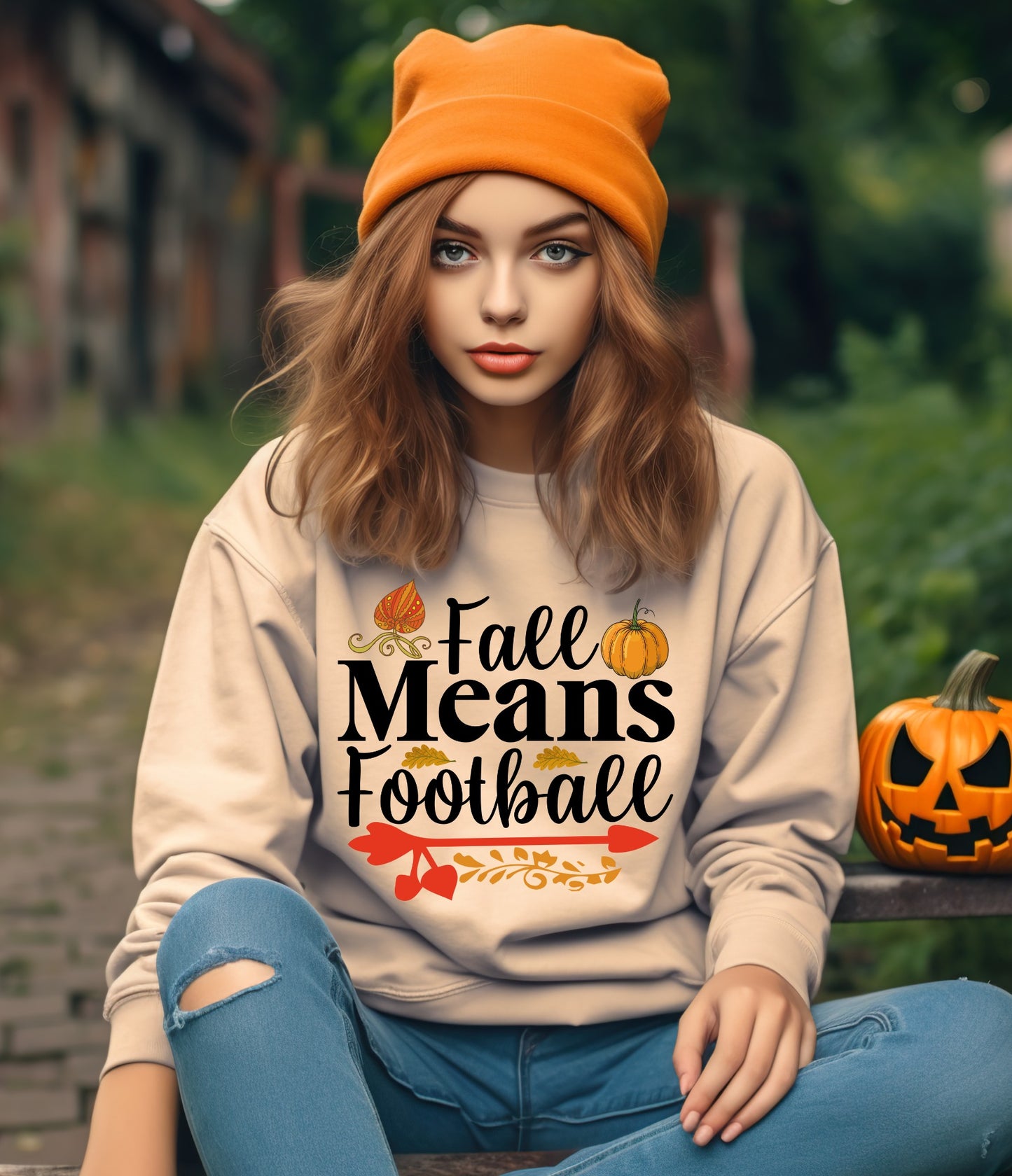 FALL MEANS FOOTBALL- SWEATSHIRT