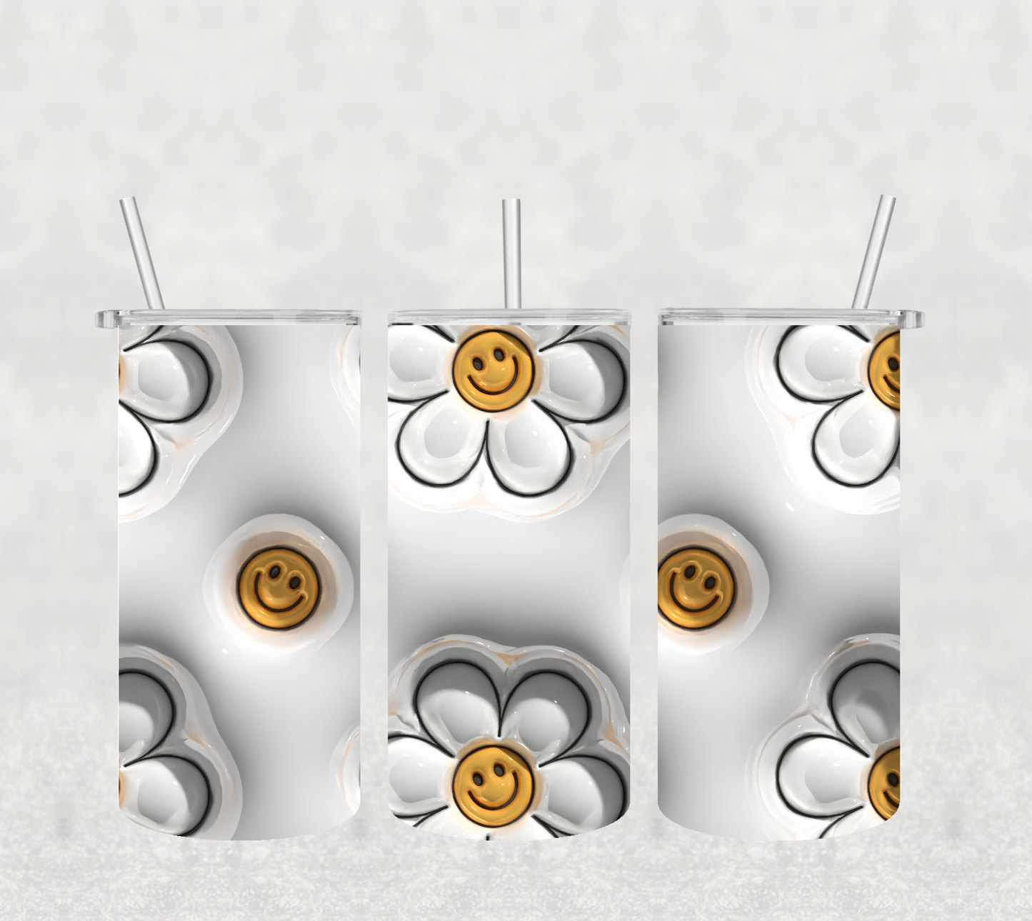 14OZ SKINNY TUMLBER - SMILE DAISY