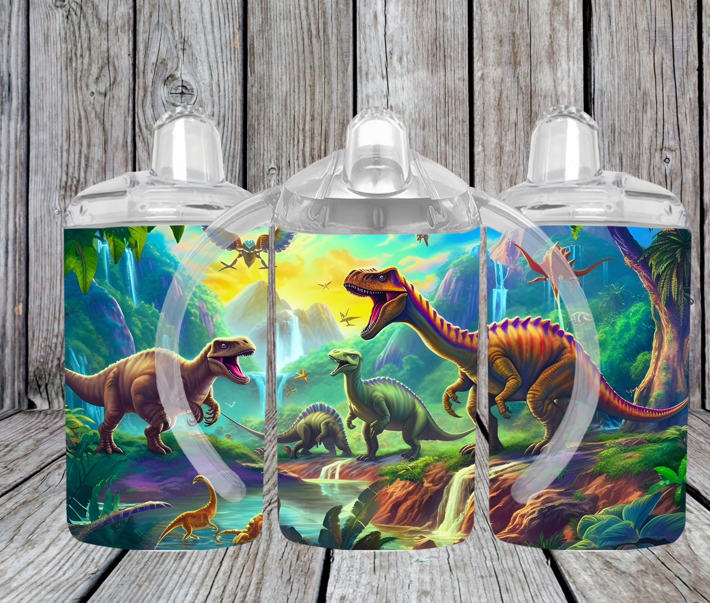 12OZ SIPPY CUP - FIGHTING DINOSAURS