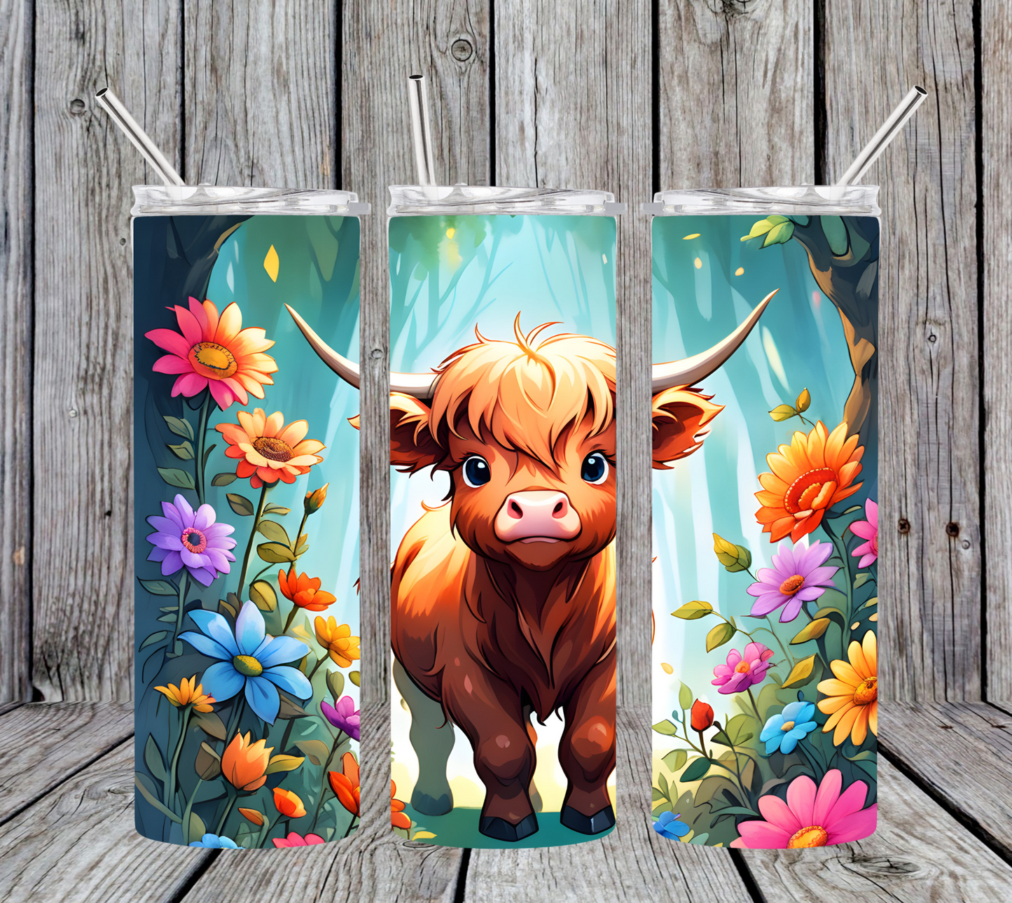 30OZ SKINNY TUMBLER - BABY COW