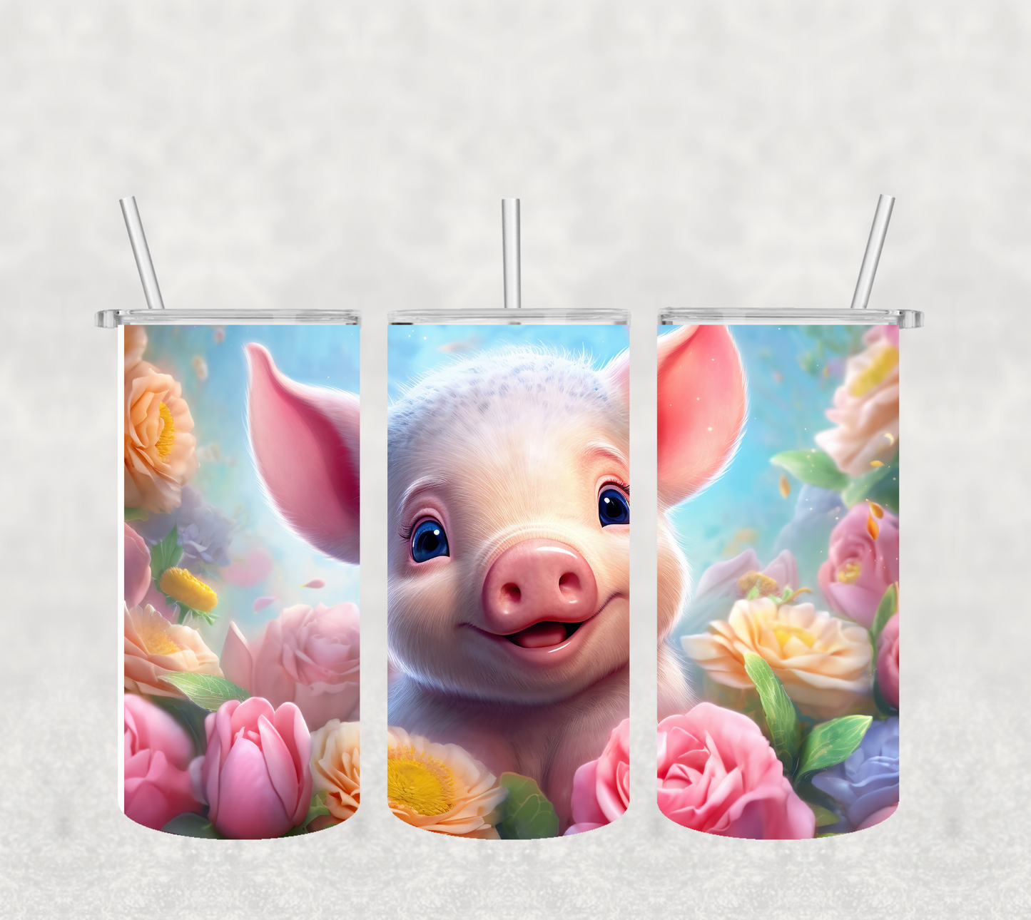 14OZ SKINNY TUMBLER - PIG