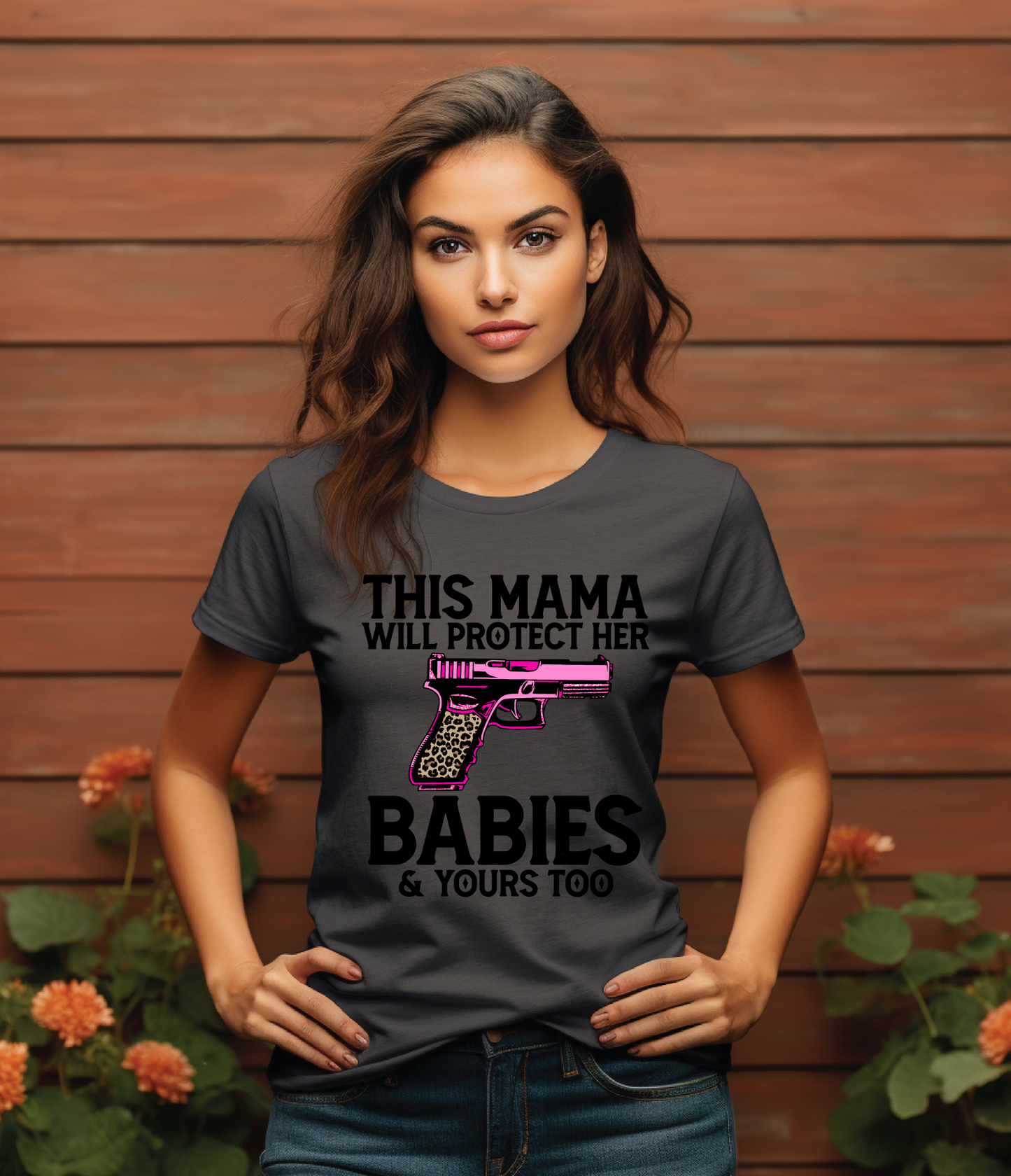 THIS MOMMA WILL PROTECT HER BABIES & YOURS TOO - T-SHIRT