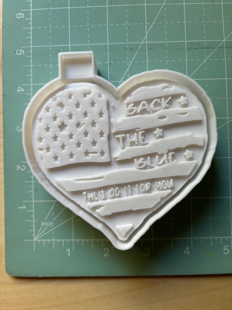 BACK THE BLUE HEART - FRESHIE MOLD