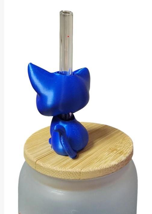 CUTE KITTEN 10MM STRAW TOPPER