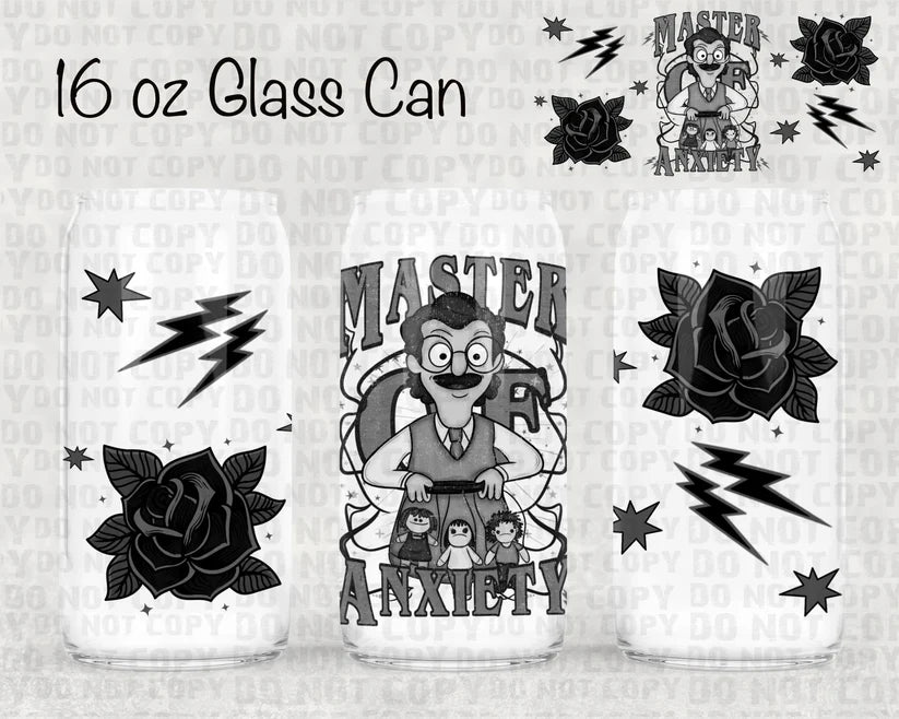 MASTER OF ANXIETY - 16OZ GLASS TUMBLER
