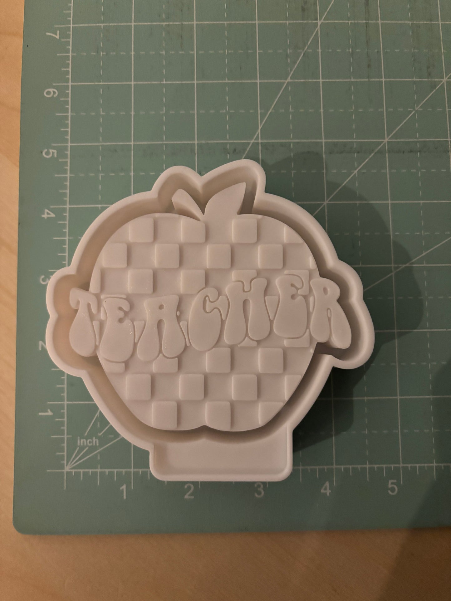 CHECKERED TEACHER APPLE -FRESHIE MOLD