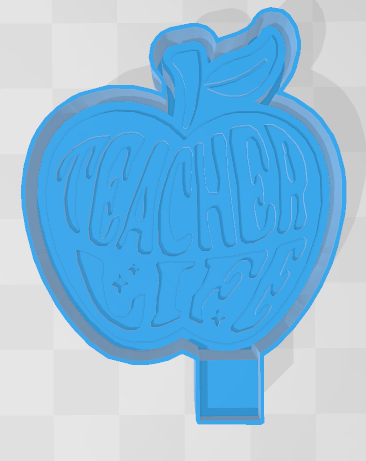 TEACHER LIFE APPLE -FRESHIE MOLD