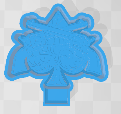 PISTOL TOOLED SPADE -FRESHIE MOLD