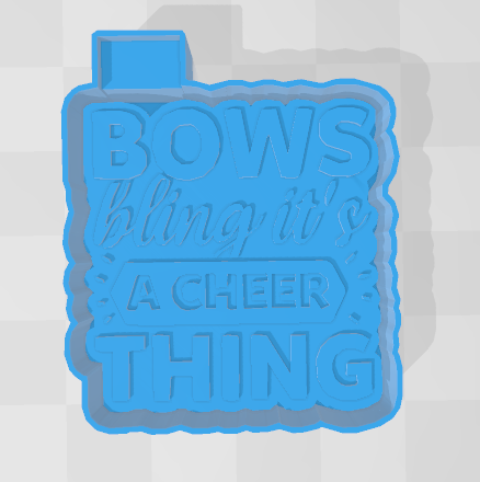 BOWS BLING ITS A CHEER THING -FRESHIE MOLD