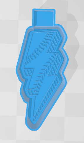 BASEBALL LIGHTENING BOLT -FRESHIE MOLD