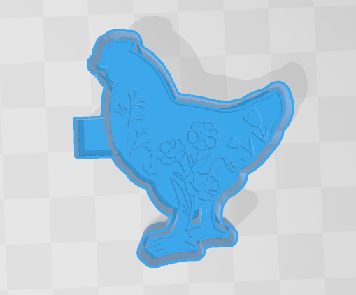FLORAL CHICKEN -FRESHIE MOLD