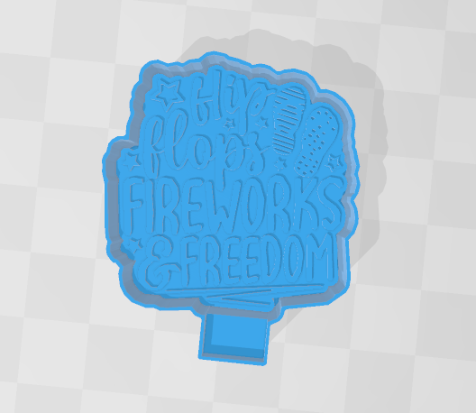 FLIP FLOPS FIREWORKS AND FREEDOM -FRESHIE MOLD