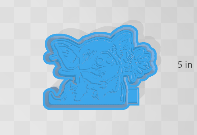 PIG WITH FLOWER -FRESHIE MOLD