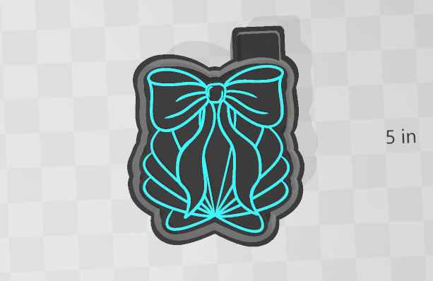 SEASHELL WITH BOW -FRESHIE MOLD
