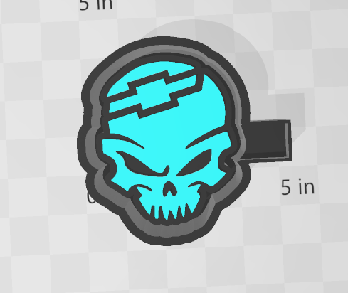 CHEVY SKULL -FRESHIE MOLD