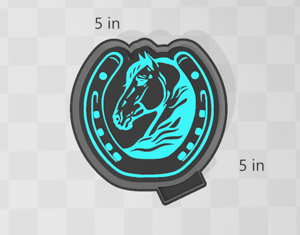 HORSE IN HORSESHOE- FRESHIE MOLD
