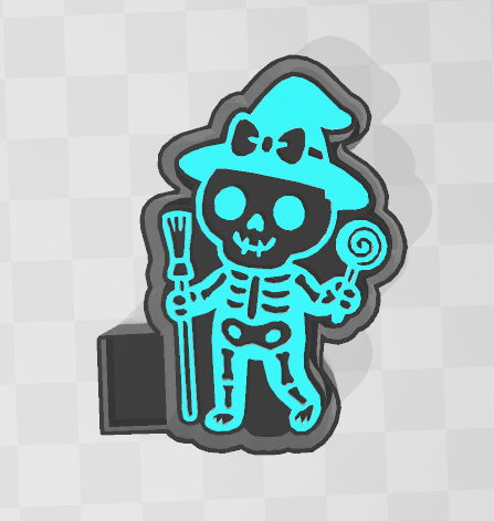 WITCHY SKELETON -FRESHIE MOLD