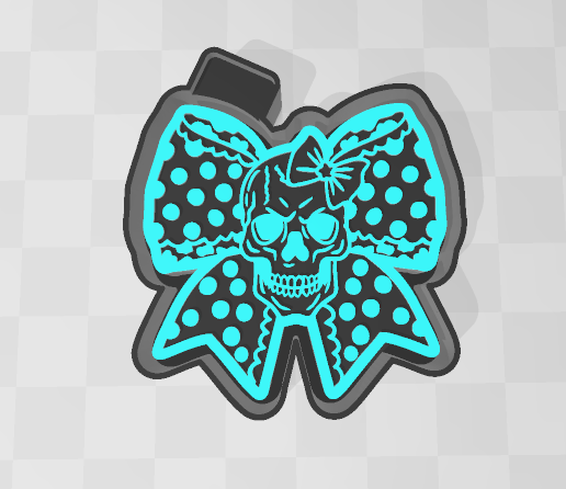SKULL BOW -FRESHIE MOLD