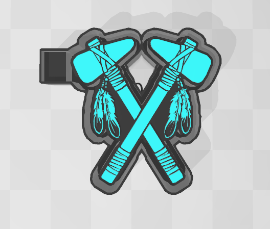 TOMAHAWK CROSSED -FRESHIE MOLD