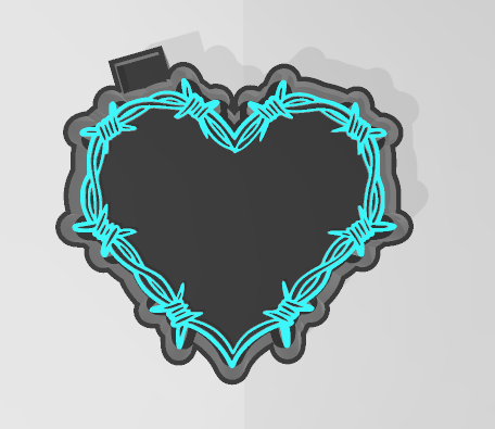 BARBWIRE HEART -FRESHIE MOLD