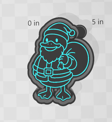 SANTA DUCK -FRESHIE MOLD