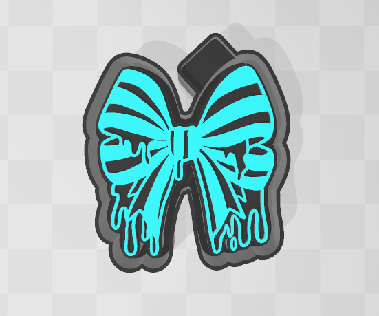 STRIPE DRIP BOW -FRESHIE MOLD