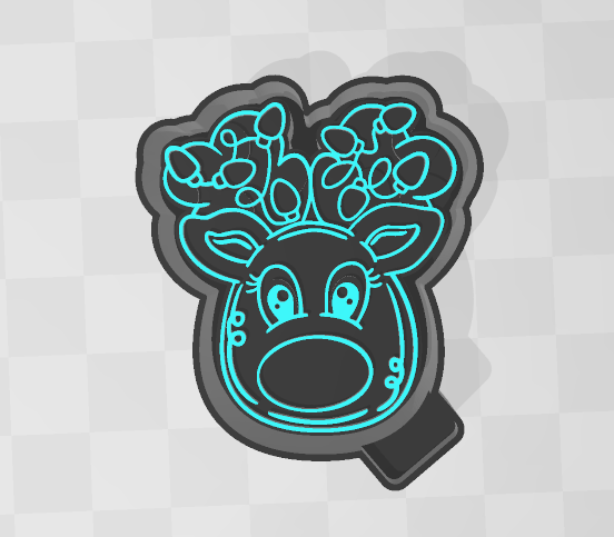RUDOLPH WITH LIGHTS -FRESHIE MOLD