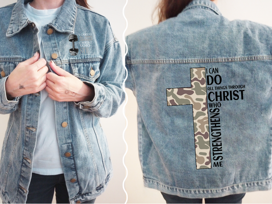 I CAN DO ALL THINGS THROUGH CHRIST - DENIM JACKET