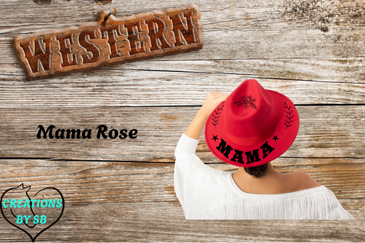 MAMA ROSE - WIDE BRIM BURNED HAT