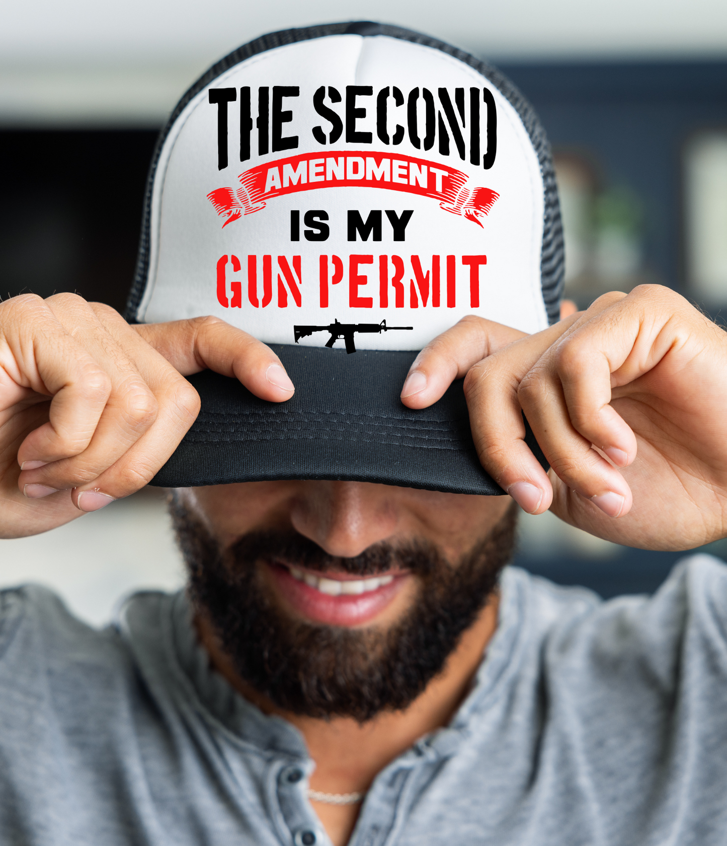 THE SECOND AMENDMENT IS MY GUN PERMIT- TRUCKER HAT