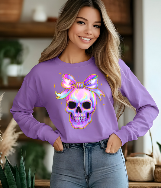 IRIDESCENT SKULL - LONG SLEEVE SHIRT