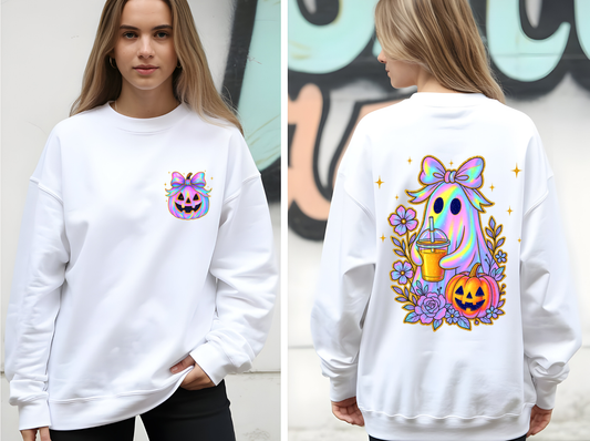 IRIDESCENT GHOST/PUMPKIN - SWEATSHIRT