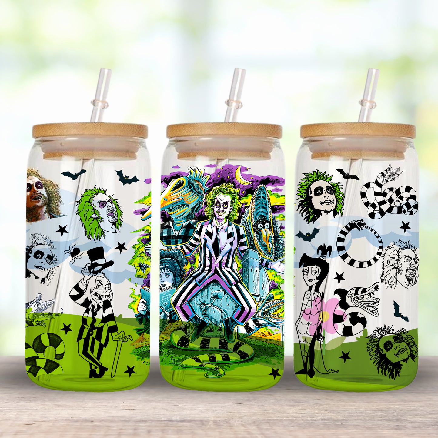 16OZ GLASS TUMBLER - BEETLEJUICE