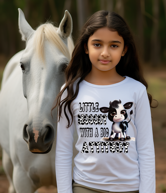 YOUTH LONG SLEEVE SHIRT - A LITTLE MOODY WITH A BIG ATTITUDY