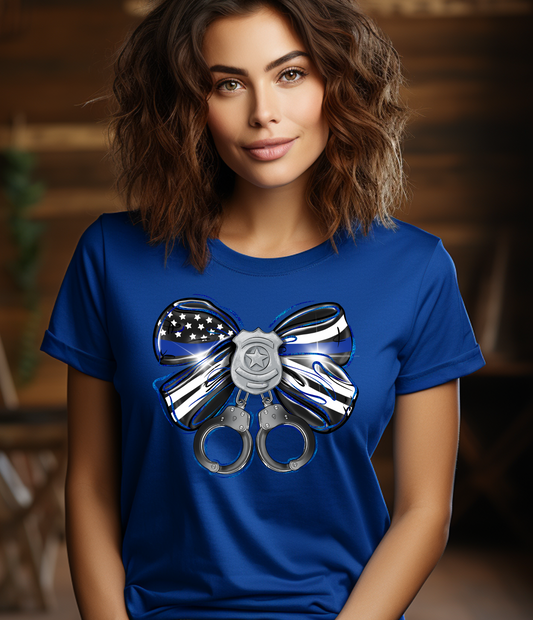 POLICE BOW WITH HANDCUFFS - T-SHIRT