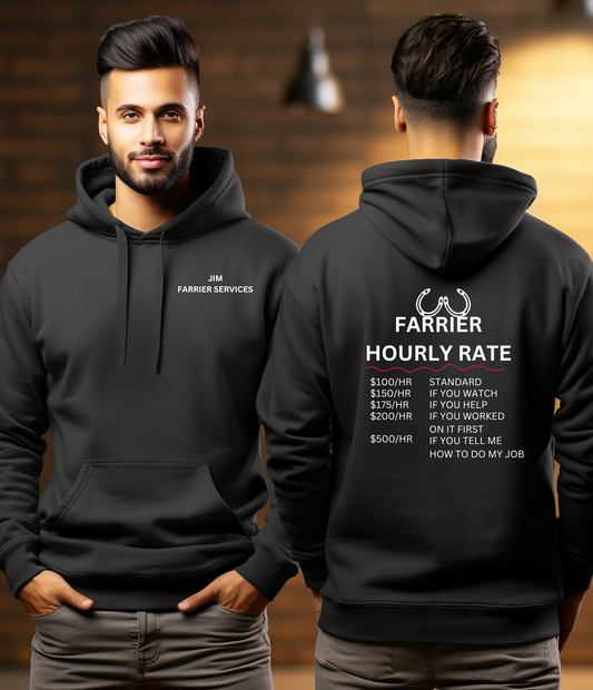 PULL OVER HOODIE - FARRIER HOURLY RATE