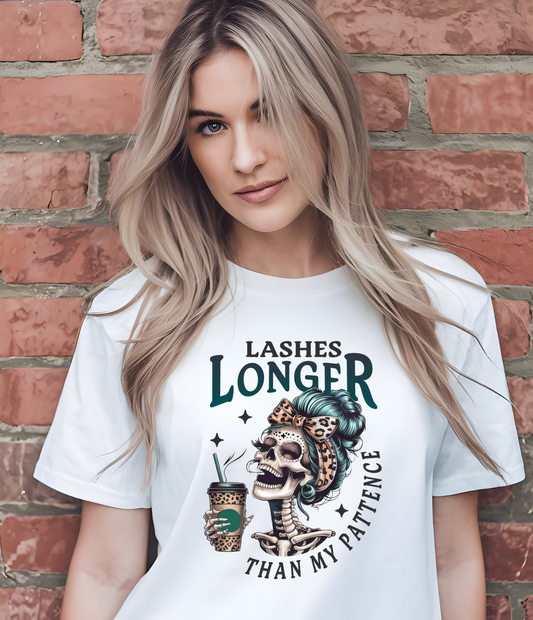 LASHES LONGER THAN MY PATIENCE - T-SHIRT