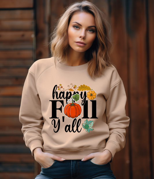HAPPY FALL Y'ALL - SWEATSHIRT